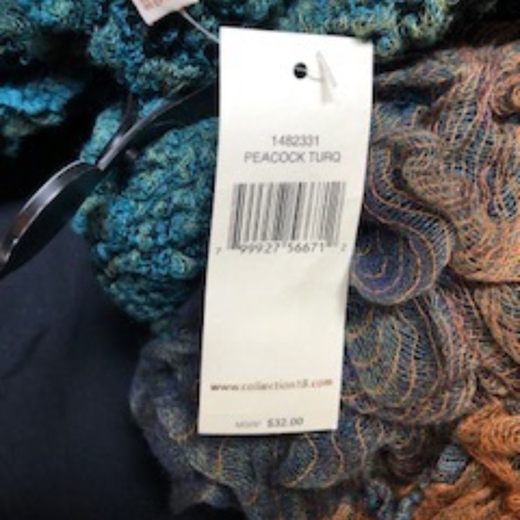 Unique Peacock Teal Infinity Scarf *NEW* - Picture 5 of 14